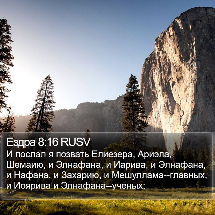 Ездра 8:16 RUSV Bible Study