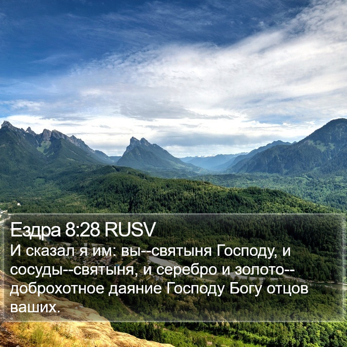 Ездра 8:28 RUSV Bible Study