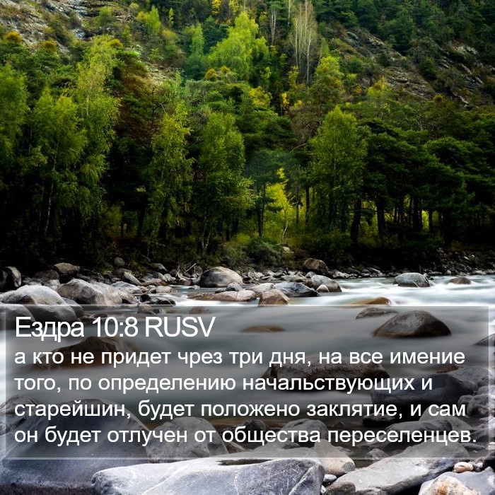 Ездра 10:8 RUSV Bible Study