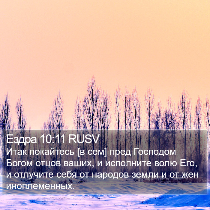 Ездра 10:11 RUSV Bible Study