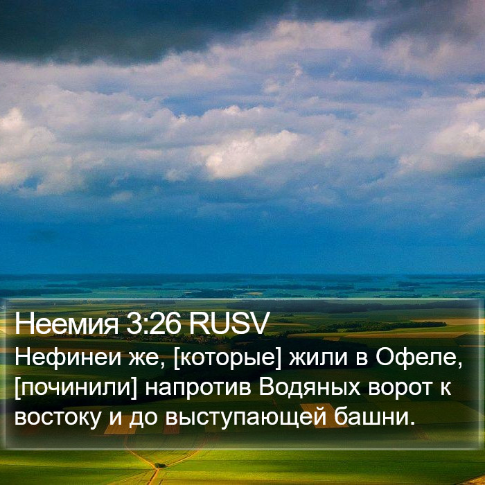 Неемия 3:26 RUSV Bible Study