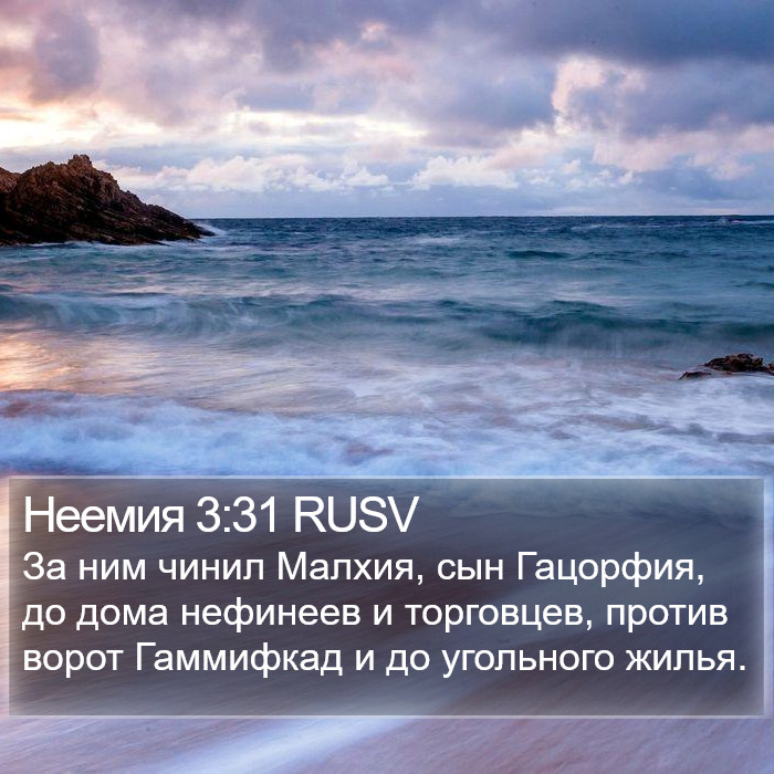 Неемия 3:31 RUSV Bible Study