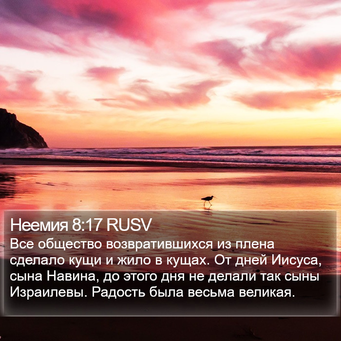 Неемия 8:17 RUSV Bible Study