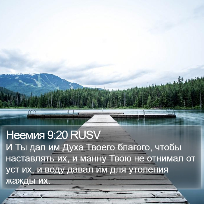 Неемия 9:20 RUSV Bible Study