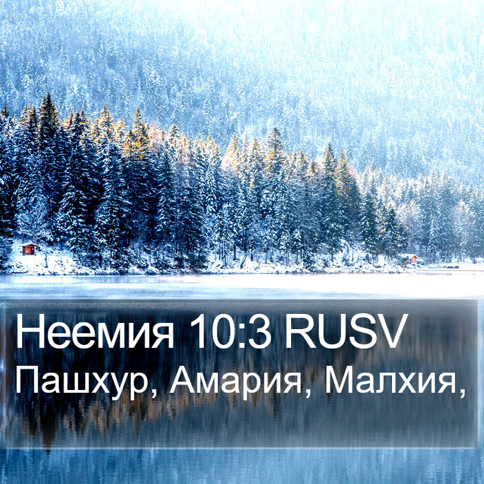 Неемия 10:3 RUSV Bible Study