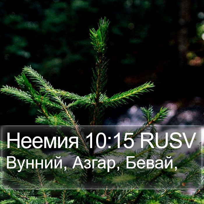 Неемия 10:15 RUSV Bible Study