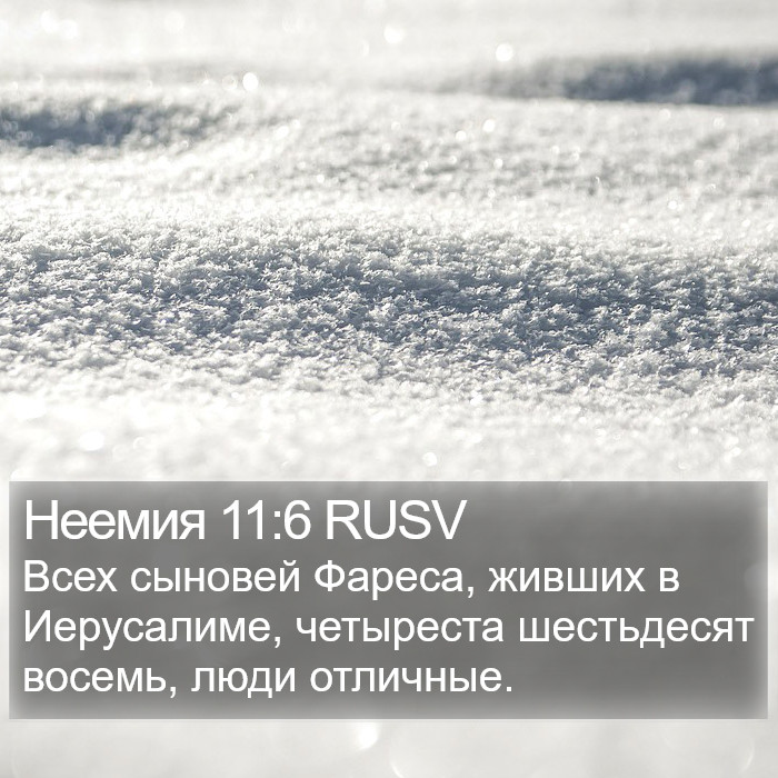 Неемия 11:6 RUSV Bible Study