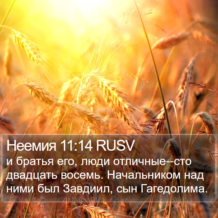 Неемия 11:14 RUSV Bible Study