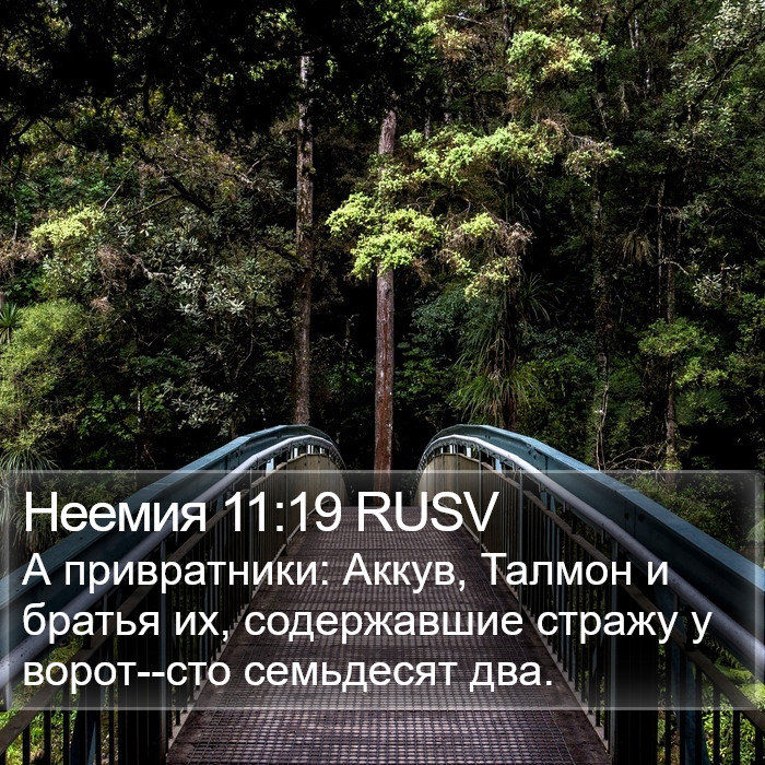 Неемия 11:19 RUSV Bible Study