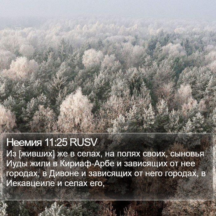 Неемия 11:25 RUSV Bible Study