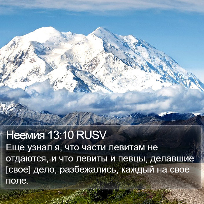 Неемия 13:10 RUSV Bible Study