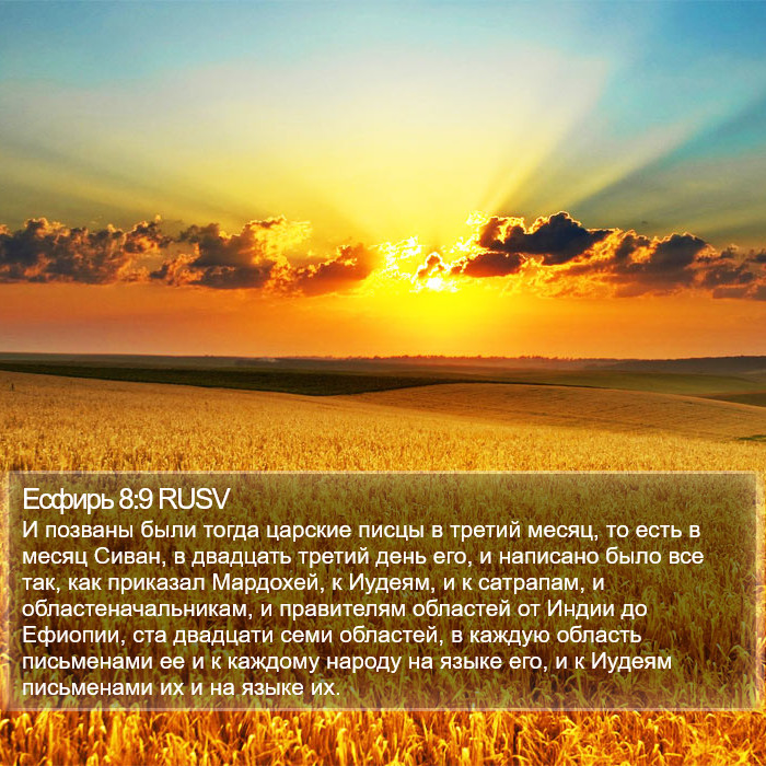 Есфирь 8:9 RUSV Bible Study