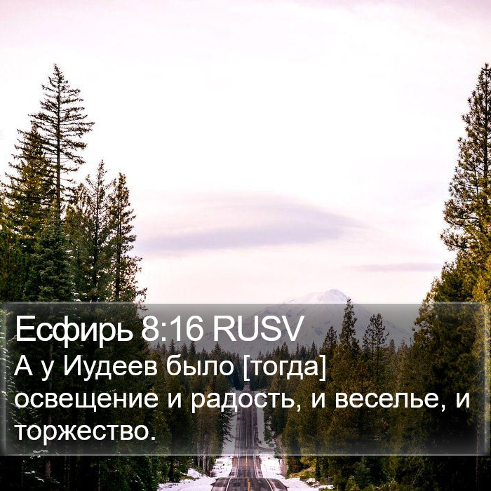 Есфирь 8:16 RUSV Bible Study