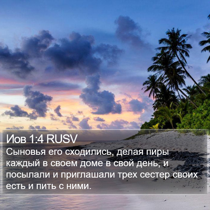 Иов 1:4 RUSV Bible Study