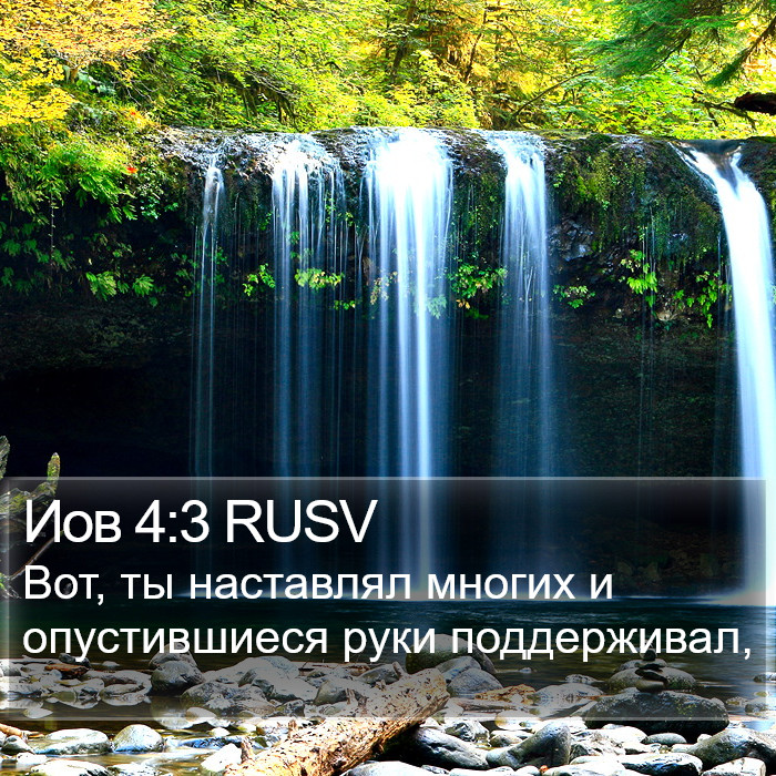 Иов 4:3 RUSV Bible Study