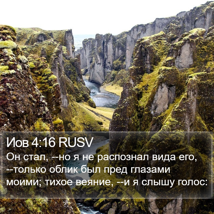 Иов 4:16 RUSV Bible Study