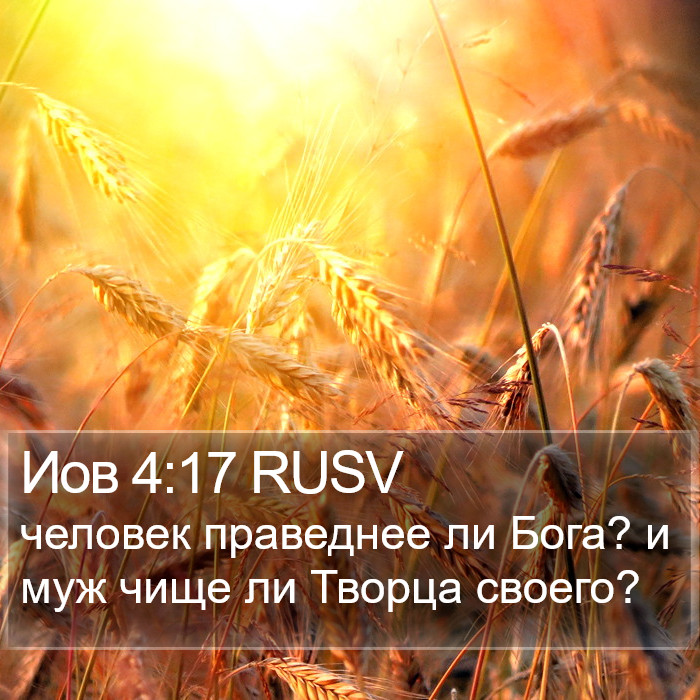 Иов 4:17 RUSV Bible Study