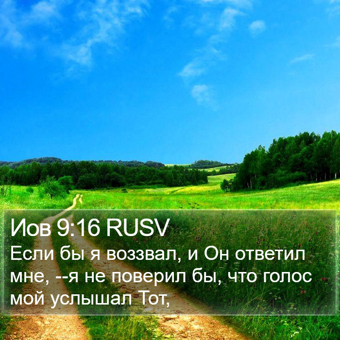 Иов 9:16 RUSV Bible Study