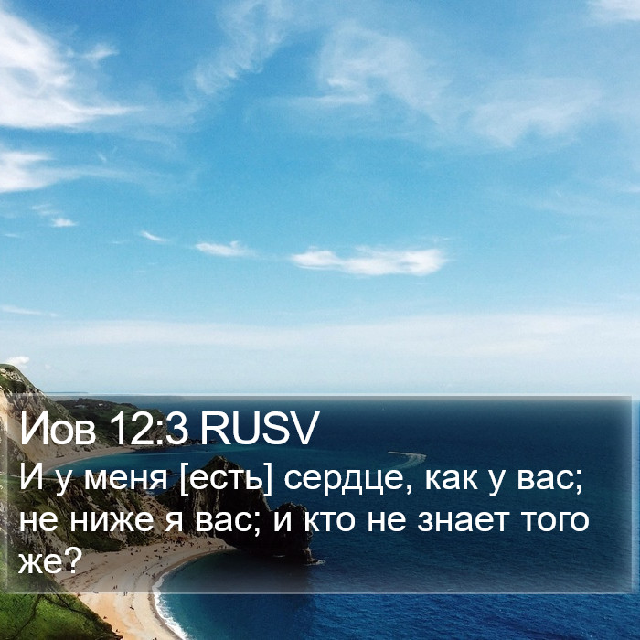 Иов 12:3 RUSV Bible Study