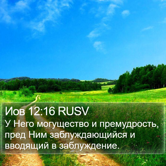 Иов 12:16 RUSV Bible Study