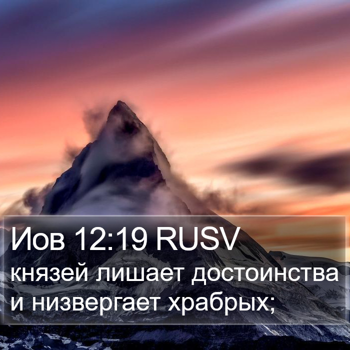 Иов 12:19 RUSV Bible Study