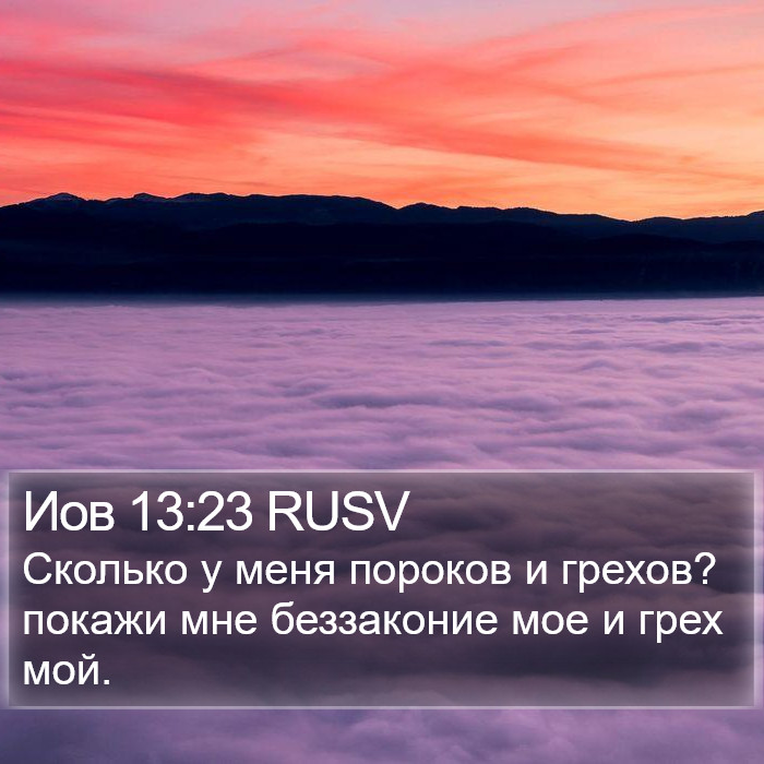 Иов 13:23 RUSV Bible Study