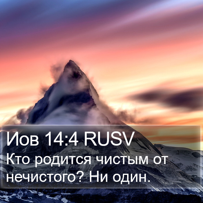 Иов 14:4 RUSV Bible Study