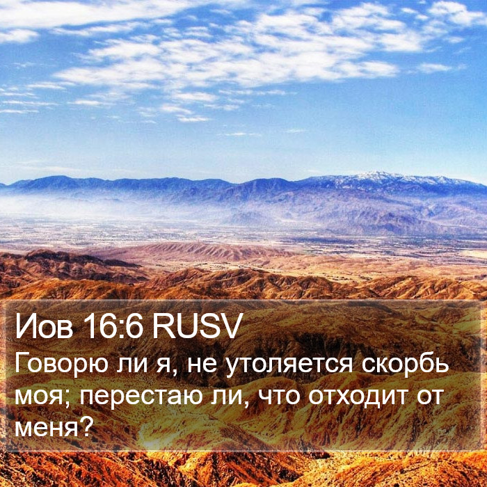 Иов 16:6 RUSV Bible Study