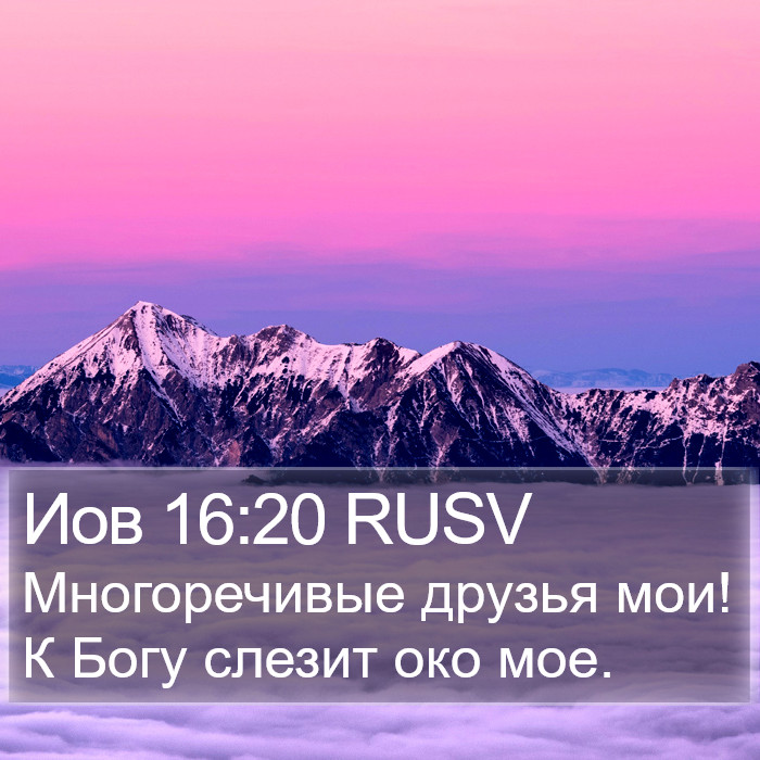 Иов 16:20 RUSV Bible Study