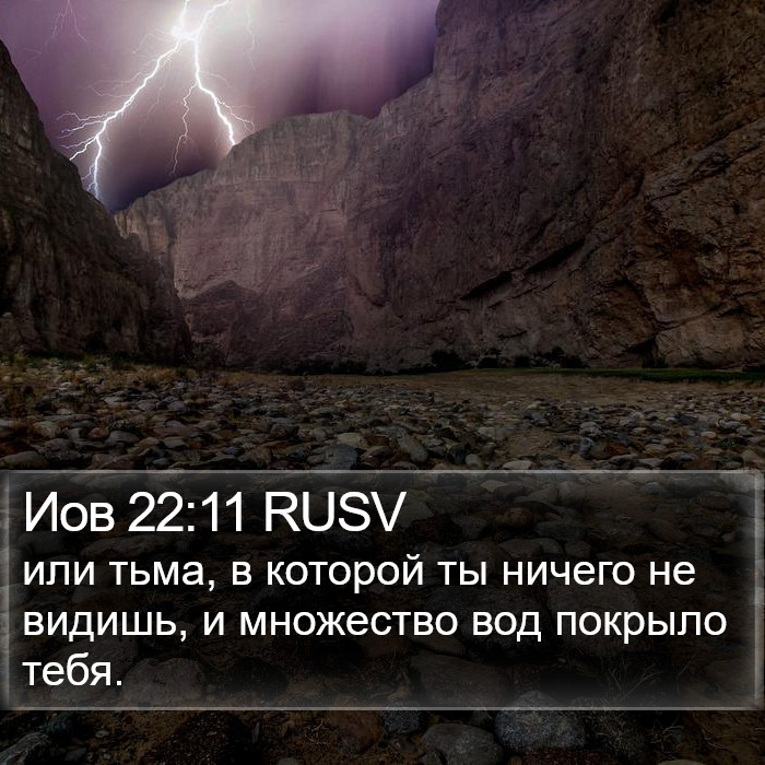 Иов 22:11 RUSV Bible Study
