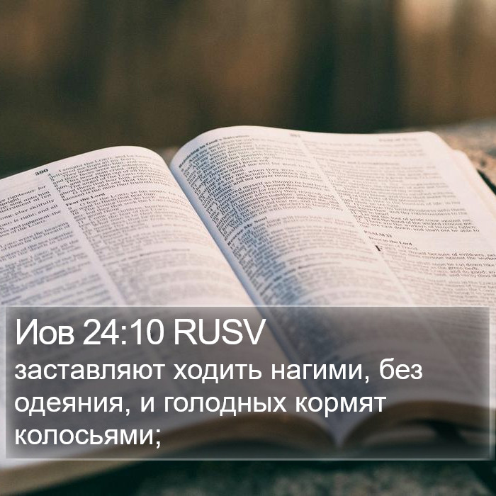 Иов 24:10 RUSV Bible Study