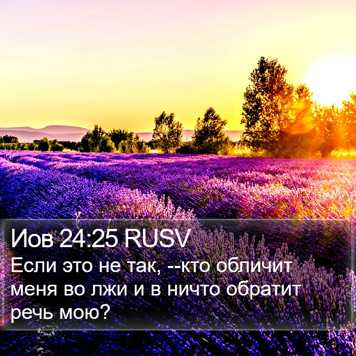 Иов 24:25 RUSV Bible Study