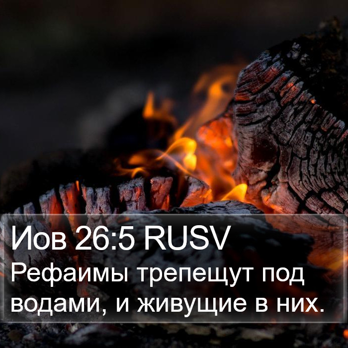 Иов 26:5 RUSV Bible Study