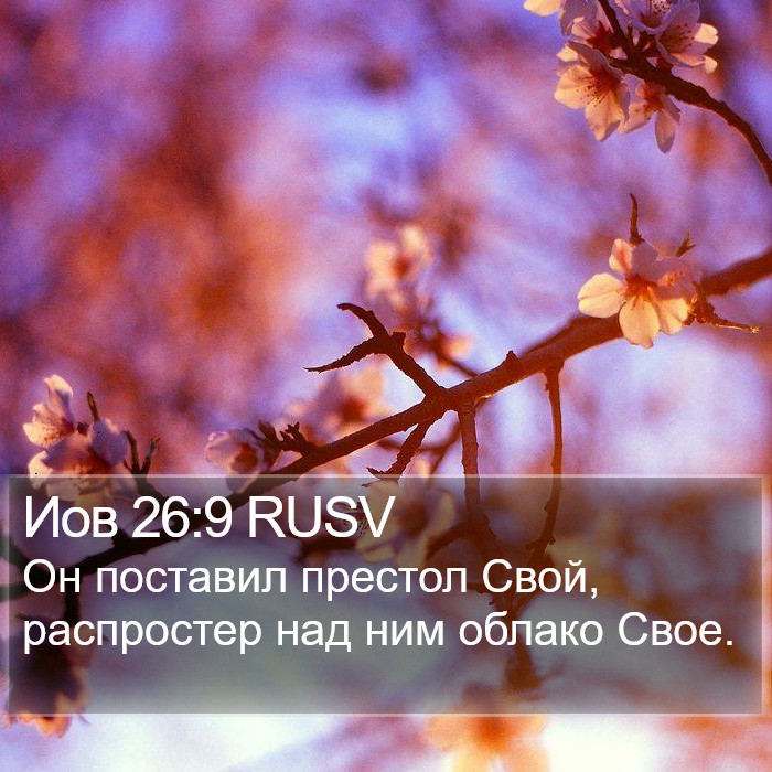 Иов 26:9 RUSV Bible Study