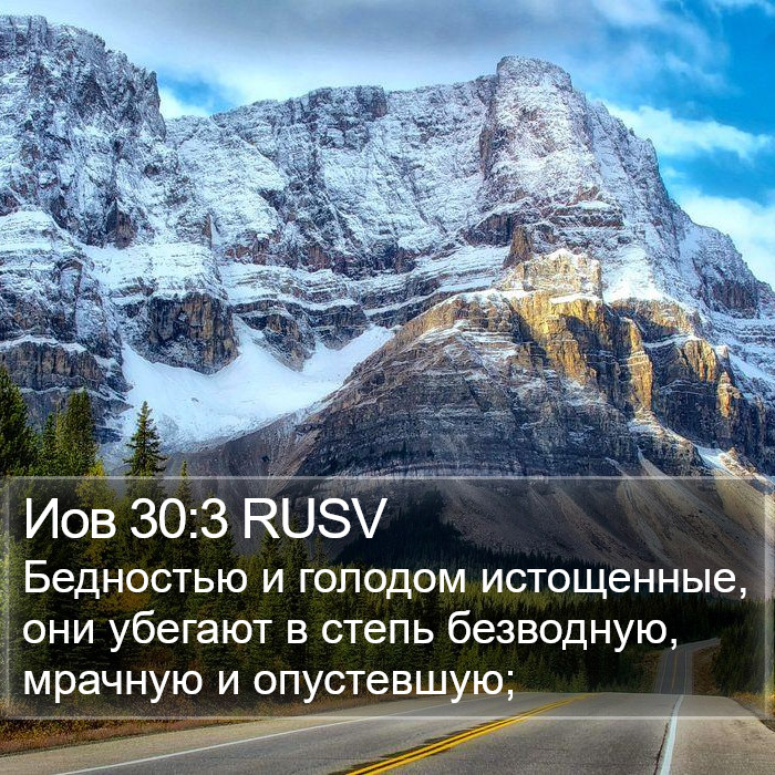 Иов 30:3 RUSV Bible Study