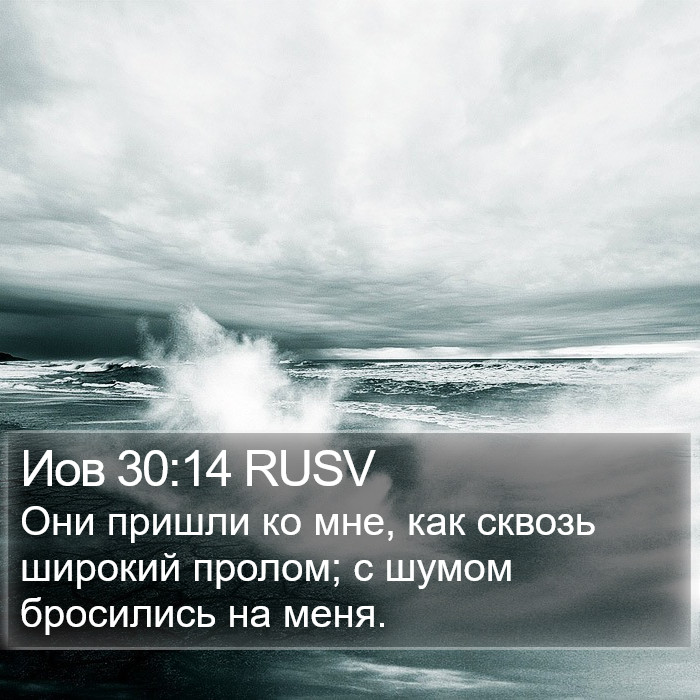 Иов 30:14 RUSV Bible Study