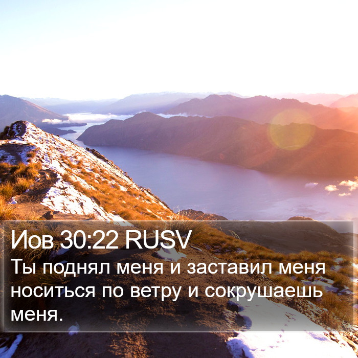 Иов 30:22 RUSV Bible Study