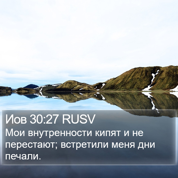 Иов 30:27 RUSV Bible Study