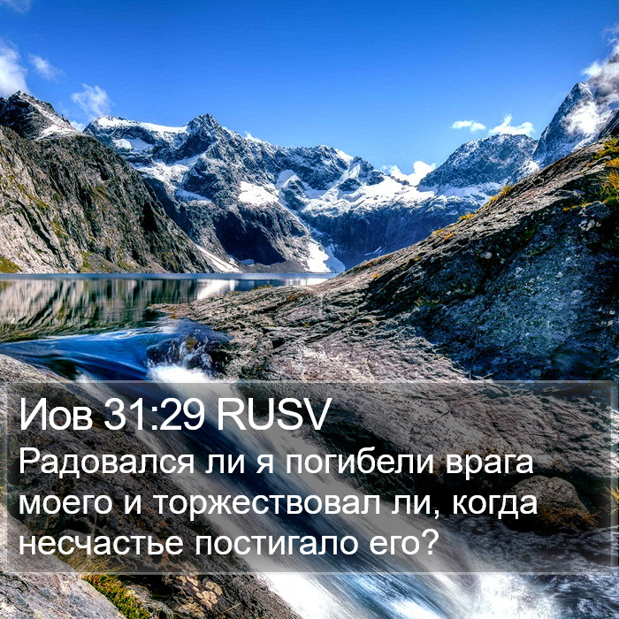 Иов 31:29 RUSV Bible Study