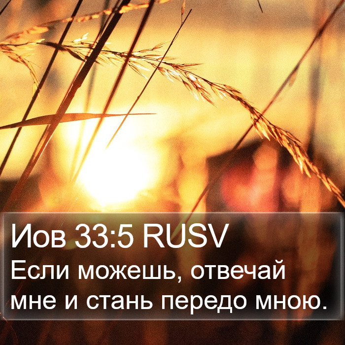Иов 33:5 RUSV Bible Study