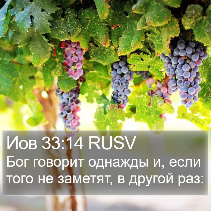 Иов 33:14 RUSV Bible Study