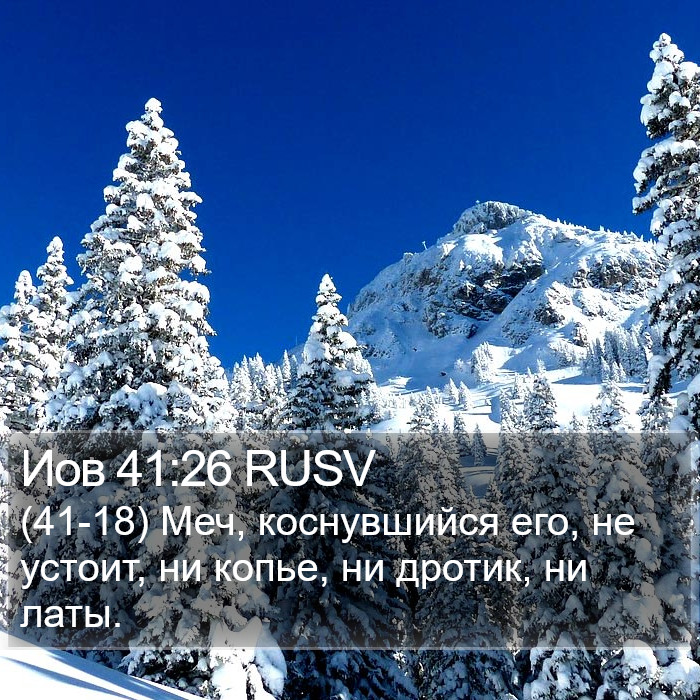 Иов 41:26 RUSV Bible Study
