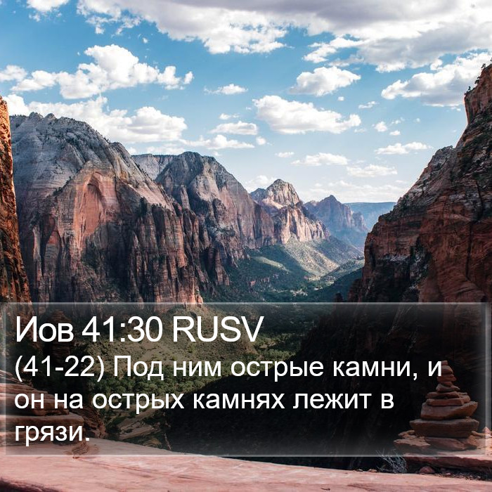 Иов 41:30 RUSV Bible Study