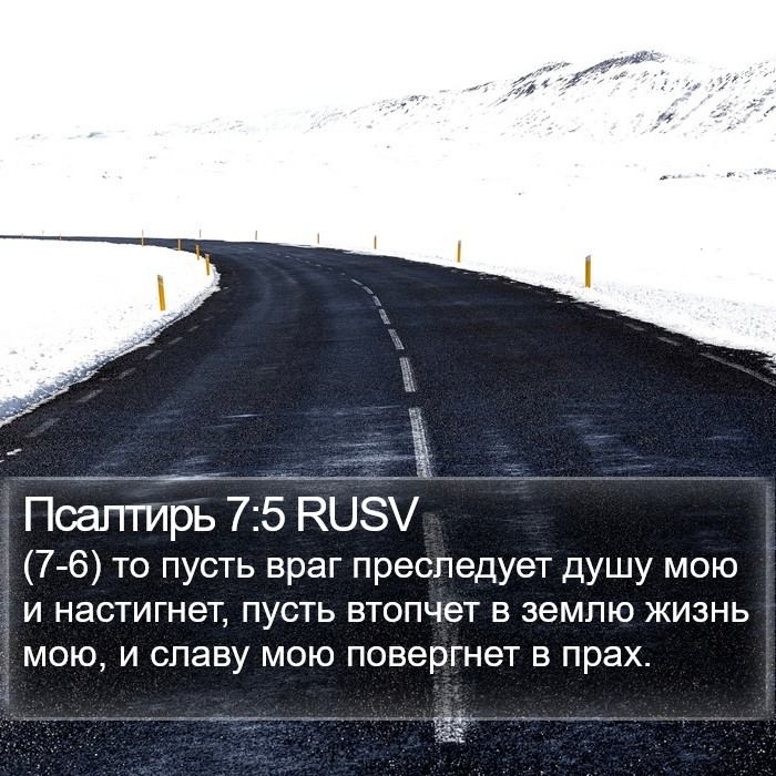 Псалтирь 7:5 RUSV Bible Study