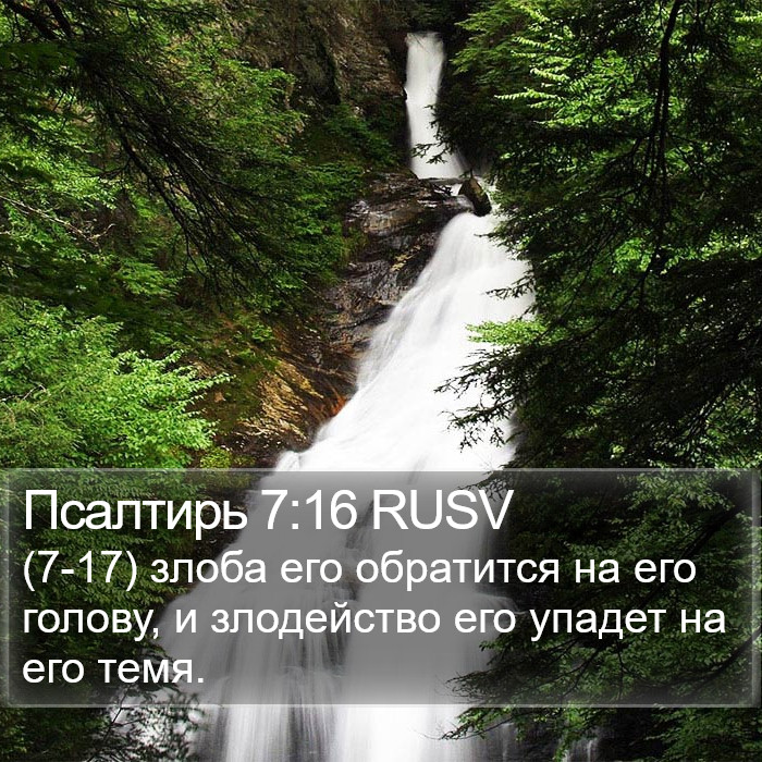 Псалтирь 7:16 RUSV Bible Study