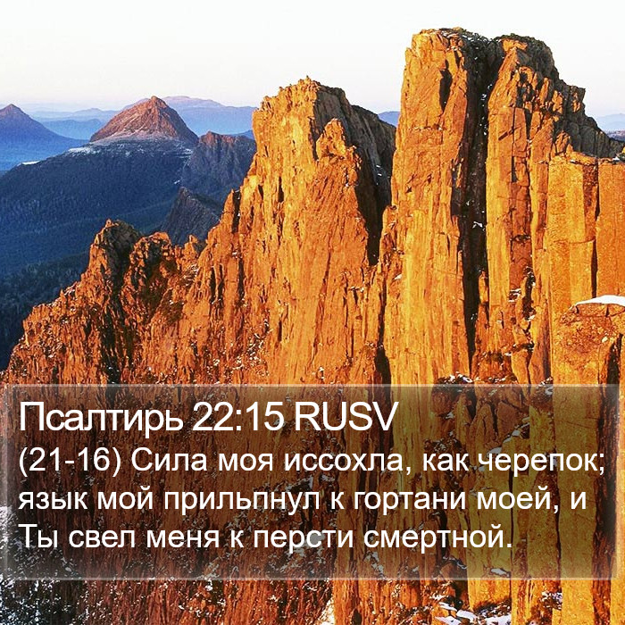 Псалтирь 22:15 RUSV Bible Study