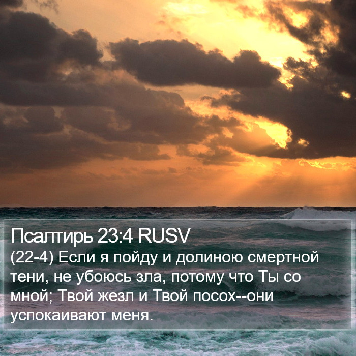 Псалтирь 23:4 RUSV Bible Study