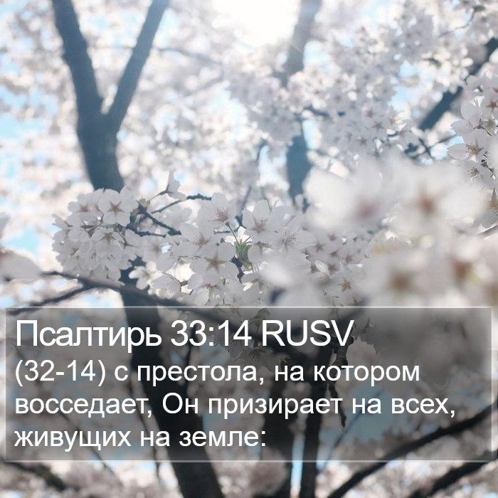 Псалтирь 33:14 RUSV Bible Study