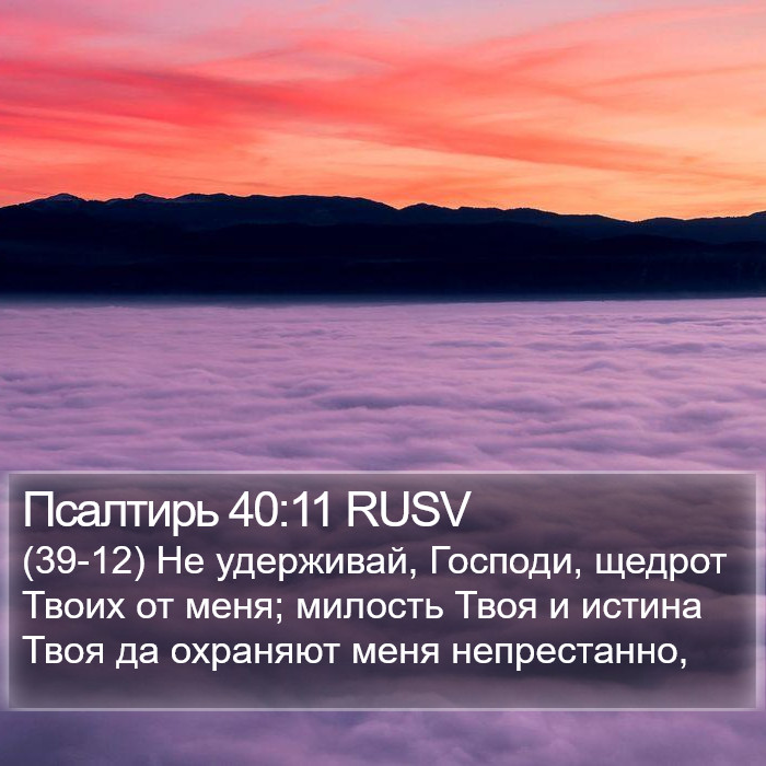 Псалтирь 40:11 RUSV Bible Study