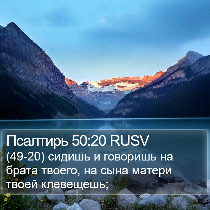 Псалтирь 50:20 RUSV Bible Study